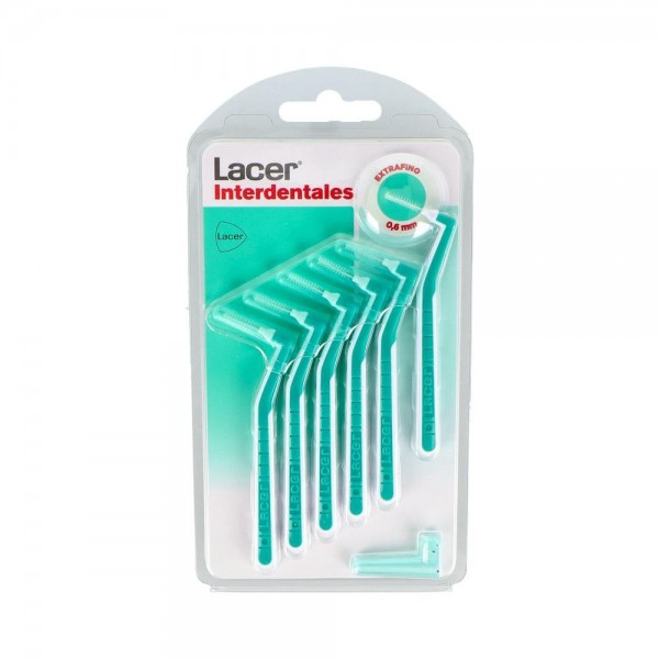 CEPILLO INTERDENTAL LACER EXTRAFINO ANGU TURQUESA 6 U