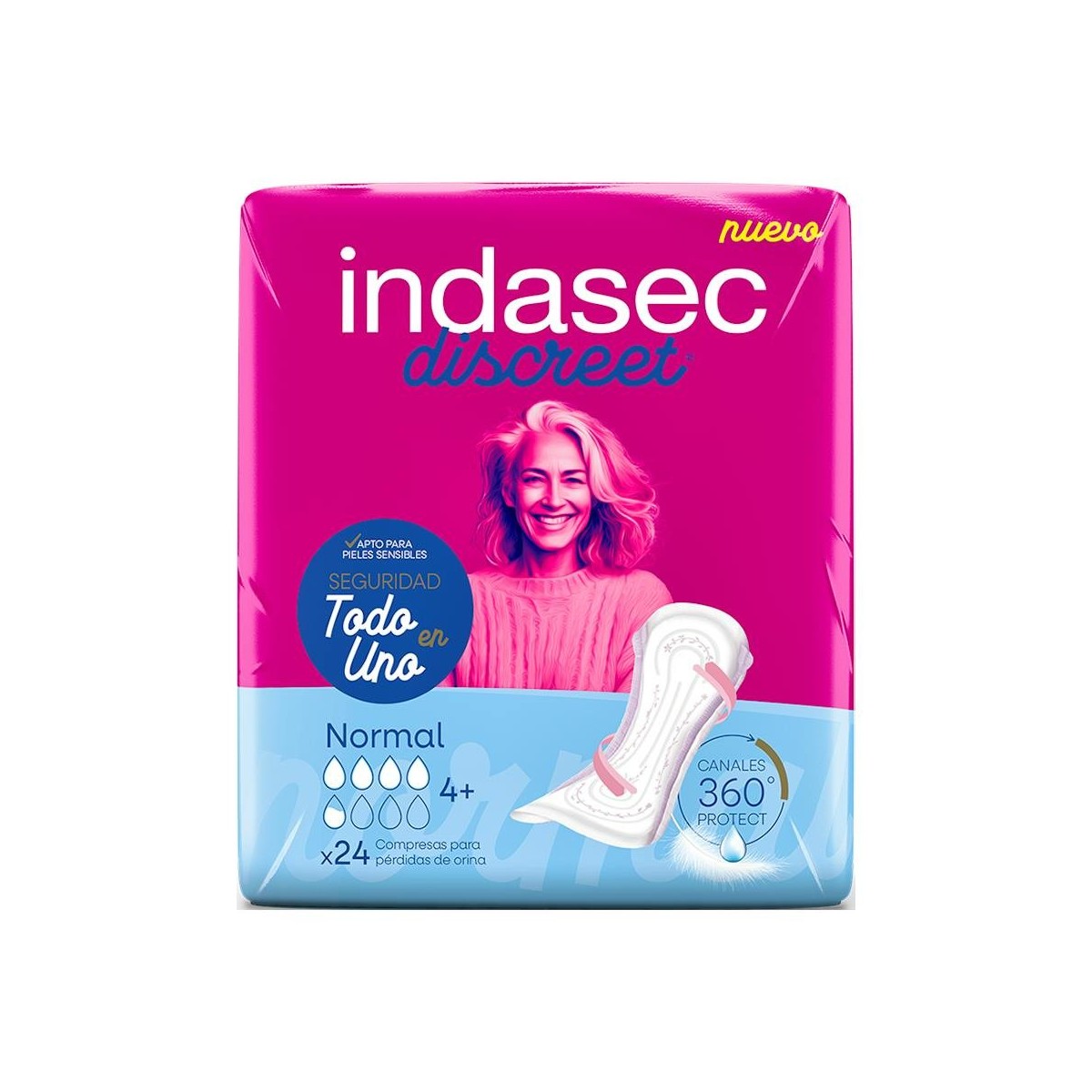 INDASEC DISCREET ABSO INC LEVE 150 ML NOR 24U...