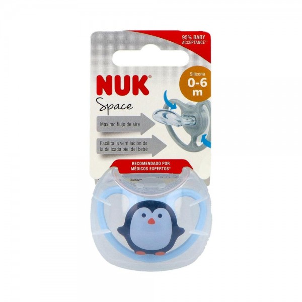 CHUPETE NUK SPACE SILI ANAT T/1 0-6 M 1 UN