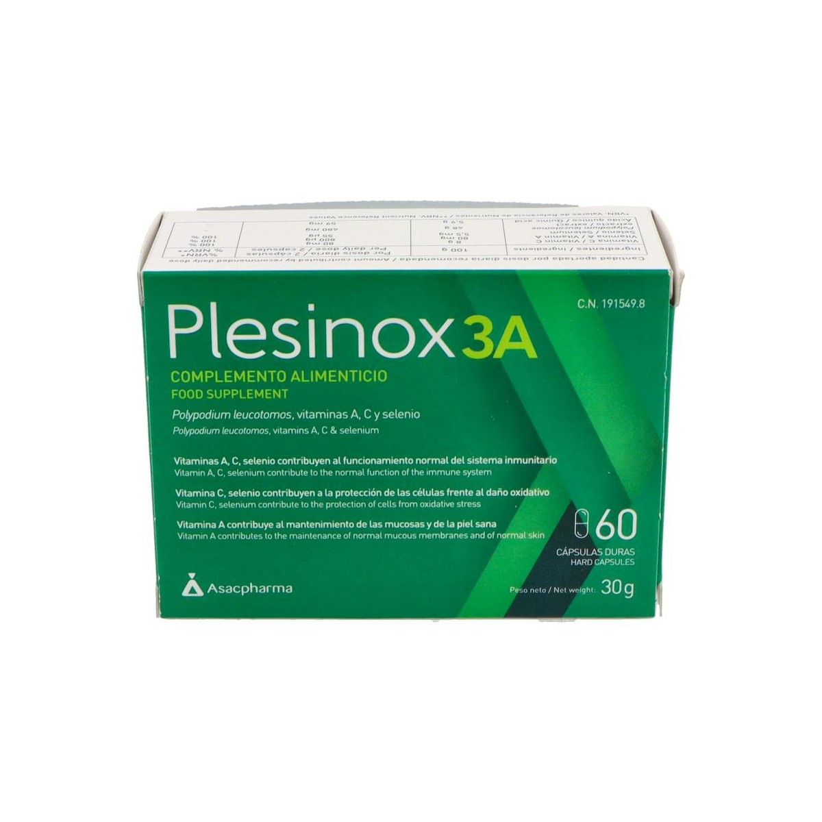 Plesinox 3A 60 Caps