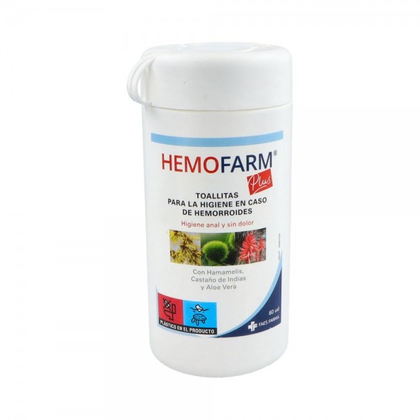 Toallitas Hemofarm Plus Bote 60 Un