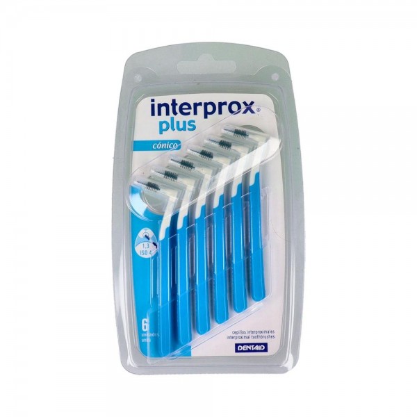 CEPILLO INTERDENTAL INTERPROX PLUS CONICO ANGU AZUL 6 U